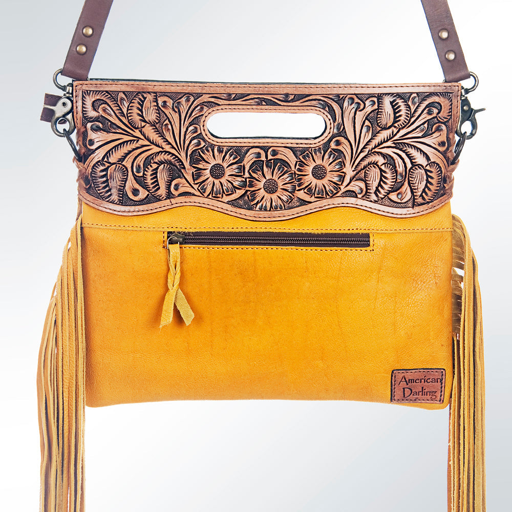 American Darling Clutch Hand Tooled Hair on Genuine Leather Western Women Bag Handbag Purse | Purses for Cute