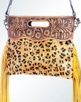 American Darling Clutch Hand Tooled Hair on Genuine Leather Western Women Bag Handbag Purse | Purses for Cute