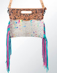 American Darling Clutch Hand Tooled Hair on Genuine Leather Western Women Bag Handbag Purse | Purses for Cute