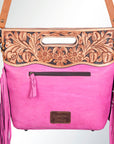 American Darling Clutch Hand Tooled Hair on Genuine Leather Western Women Bag Handbag Purse | Purses for Cute