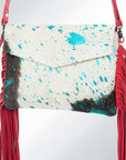 American Darling ADBGS178A Envelope Hair On Genuine Leather Women Bag Western Handbag Purse