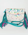 American Darling ADBGS178D Envelope Hair On Genuine Leather Women Bag Western Handbag Purse