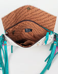 American Darling ADBGS178D Envelope Hair On Genuine Leather Women Bag Western Handbag Purse