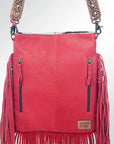 American Darling ADBGS192A Messenger Hair On Genuine Leather Women Bag Western Handbag Purse