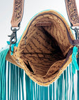 American Darling ADBGS192B Messenger Hair On Genuine Leather Women Bag Western Handbag Purse