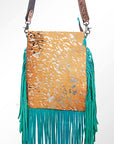 American Darling ADBGS192B Messenger Hair On Genuine Leather Women Bag Western Handbag Purse
