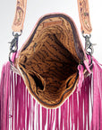 American Darling ADBGS192E Messenger Hair On Genuine Leather Women Bag Western Handbag Purse