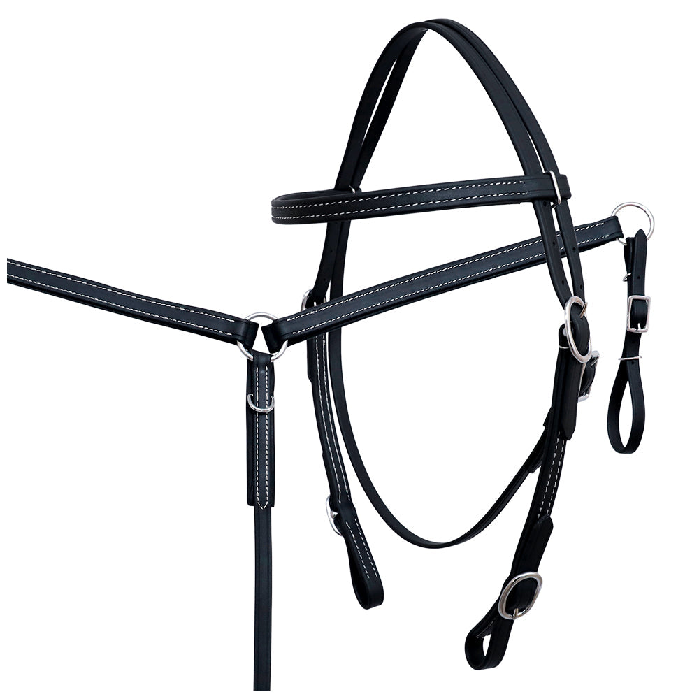 HILASON Western Horse Biothane Leather Headstall &amp; Breast Collar Set