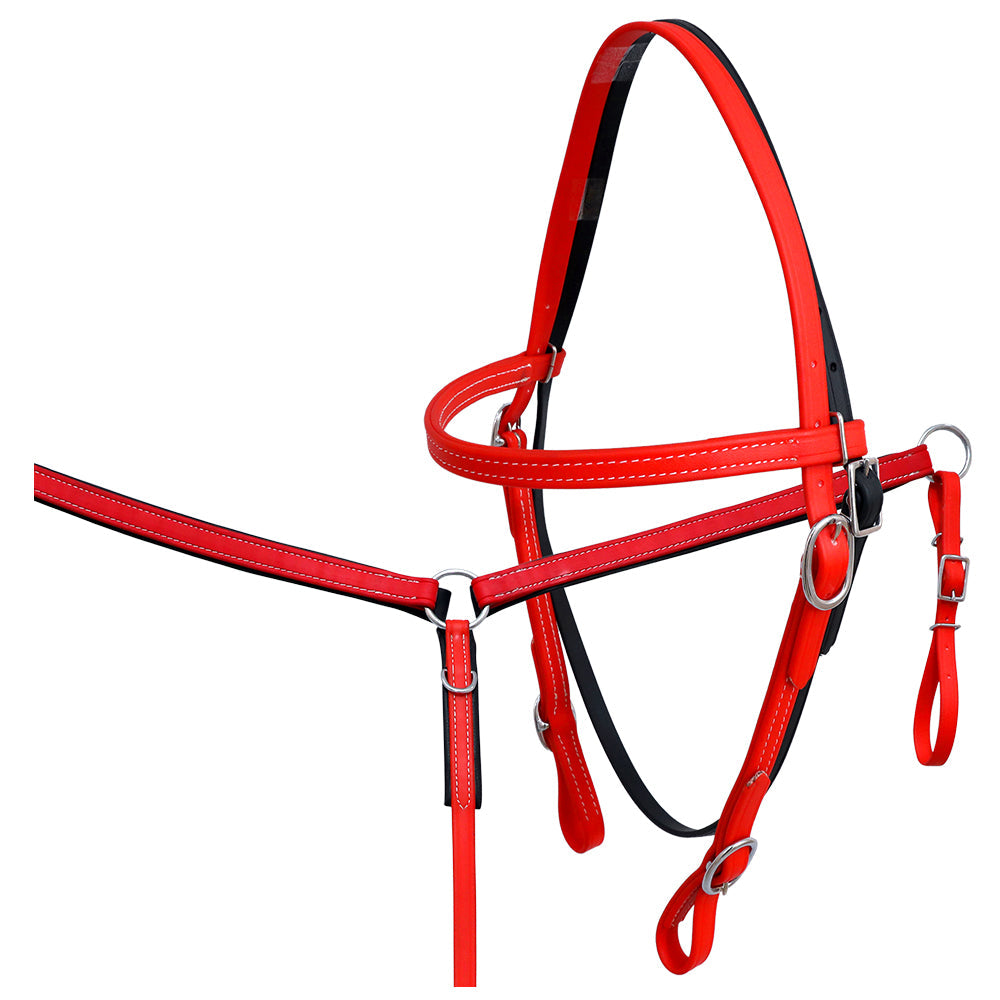 HILASON Western Horse Biothane Leather Headstall &amp; Breast Collar Set