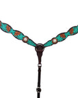 Bar H Equine American Leather Horse Saddle Tack One Ear Headstall | Breast Collar | Browband Headstall | Wither Strap | Tack Set for Horses Jora Autumn Collection