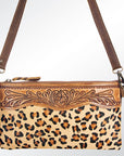 American Darling Small Crossbody Hand Tooled Hair On Genuine Leather Women Bag Western Handbag Purse