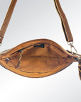 American Darling Small Crossbody Hand Tooled Hair On Genuine Leather Women Bag Western Handbag Purse