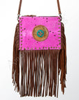 American Darling ADBG603 Small Crossbody Hair-On Genuine Leather Women Bag Western Handbag Purse