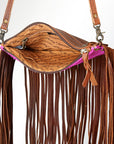American Darling ADBG603 Small Crossbody Hair-On Genuine Leather Women Bag Western Handbag Purse