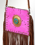 American Darling ADBG603 Small Crossbody Hair-On Genuine Leather Women Bag Western Handbag Purse