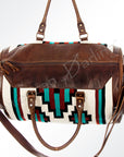 American Darling Duffel Saddle Blanket Genuine Leather Women Bag Western Handbag Purse