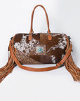 American Darling Duffel Hand Tooled Hair on Genuine Leather Western Women Bag | Handbag | Leather Duffle Bag | Weekend Bag | Travel Duffel Bags | Duffel Bag for Women | Leather Duffle Bag