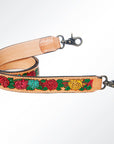 American Darling ADSTF136 Hand Tooled Genuine Leather Crossbody Handle Strap For Bags
