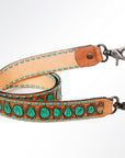 American Darling ADSTF142 Hand Tooled Genuine Leather Crossbody Handle Strap For Bags