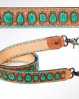 American Darling ADSTF142 Hand Tooled Genuine Leather Crossbody Handle Strap For Bags