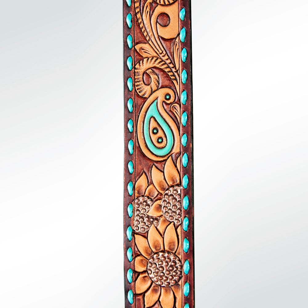 American Darling ADSTF147 Hand Tooled Genuine Leather Crossbody Handle Strap For Bags