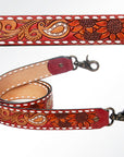 American Darling ADSTF148 Hand Tooled Genuine Leather Crossbody Handle Strap For Bags