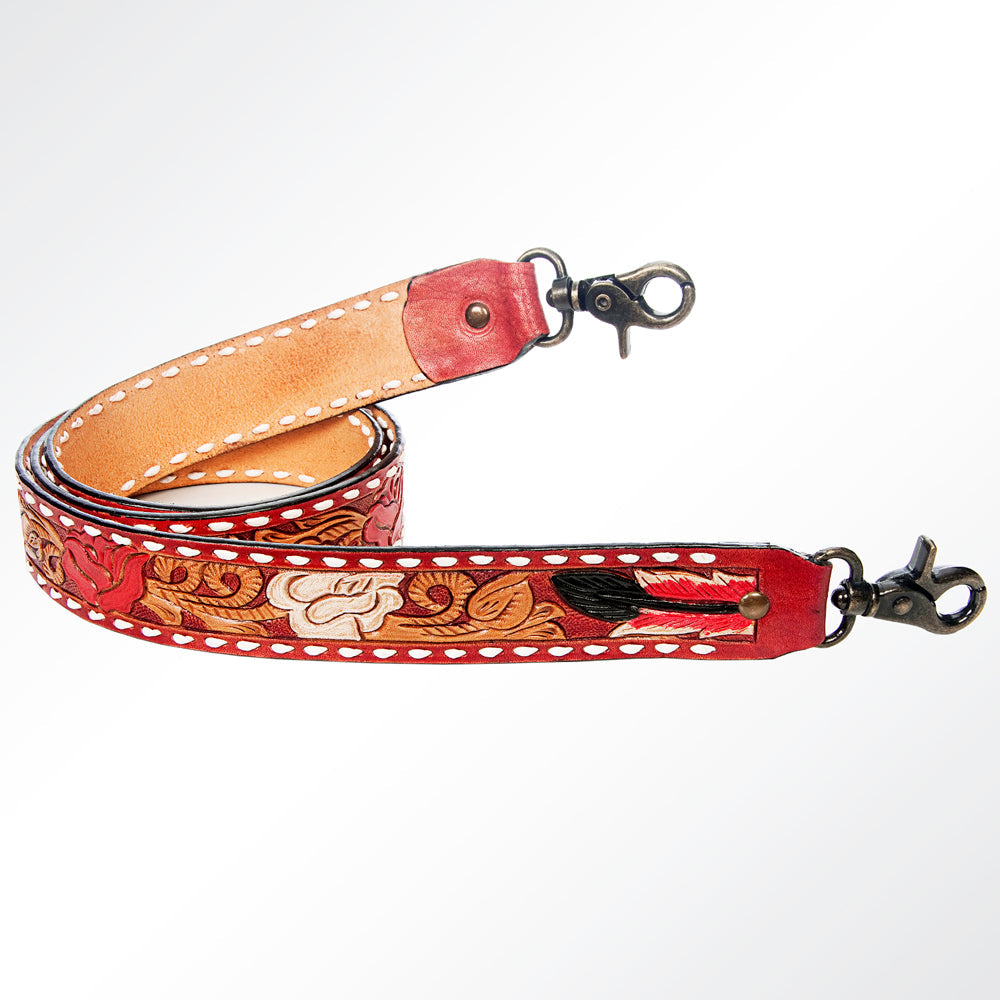 American Darling ADSTF149 Hand Tooled Genuine Leather Crossbody Handle Strap For Bags