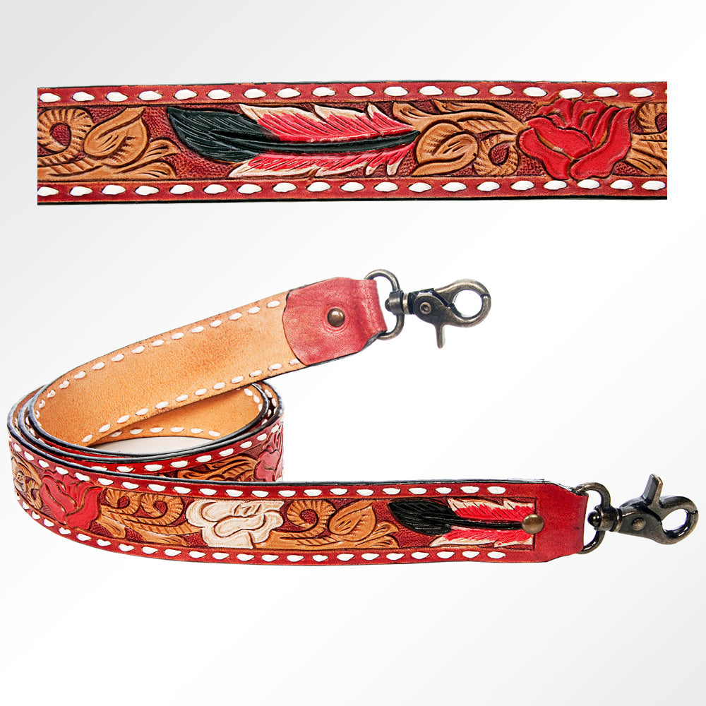 American Darling ADSTF149 Hand Tooled Genuine Leather Crossbody Handle Strap For Bags