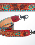 American Darling ADSTF159 Hand Tooled Genuine Leather Crossbody Handle Strap For Bags