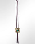 American Darling ADJW101C Braided Genuine Leather Jewelry Necklace with Concho
