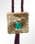 American Darling ADJW101C Braided Genuine Leather Jewelry Necklace with Concho