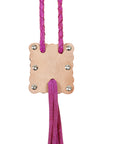 American Darling ADJW101E Braided Genuine Leather Jewelry Necklace with Concho