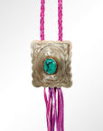 American Darling ADJW101E Braided Genuine Leather Jewelry Necklace with Concho