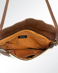 American Darling ADBG639 Clutch Hand Tooled Hair-On Genuine Leather Women Bag Western Handbag Purse