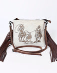 American Darling Small Crossbody Saddle Blanket Genuine Leather women bag western handbag purse