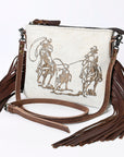 American Darling Small Crossbody Saddle Blanket Genuine Leather women bag western handbag purse