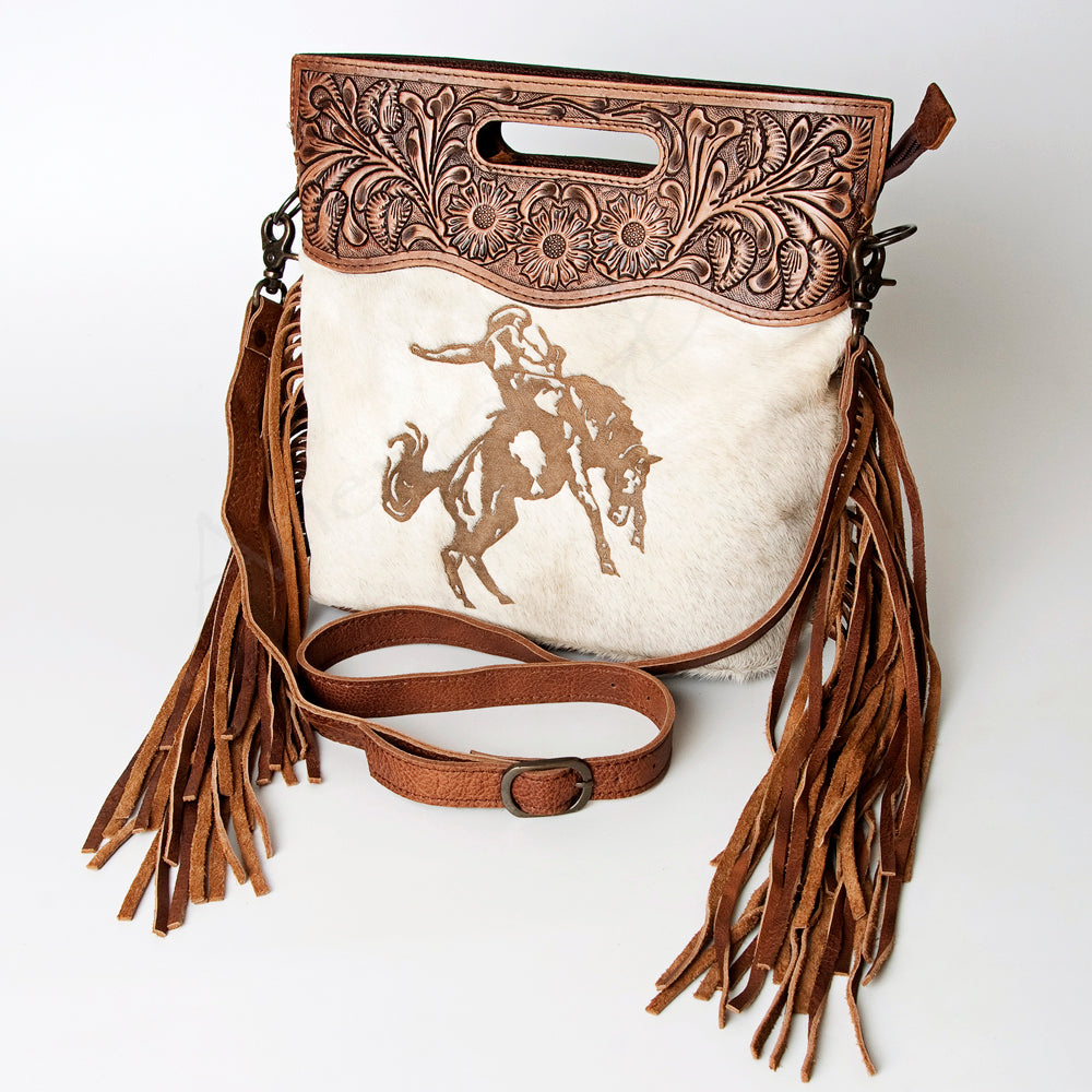 American Darling Clutch Hand Tooled Hair on Genuine Leather Western Women Bag Handbag Purse | Purses for Cute