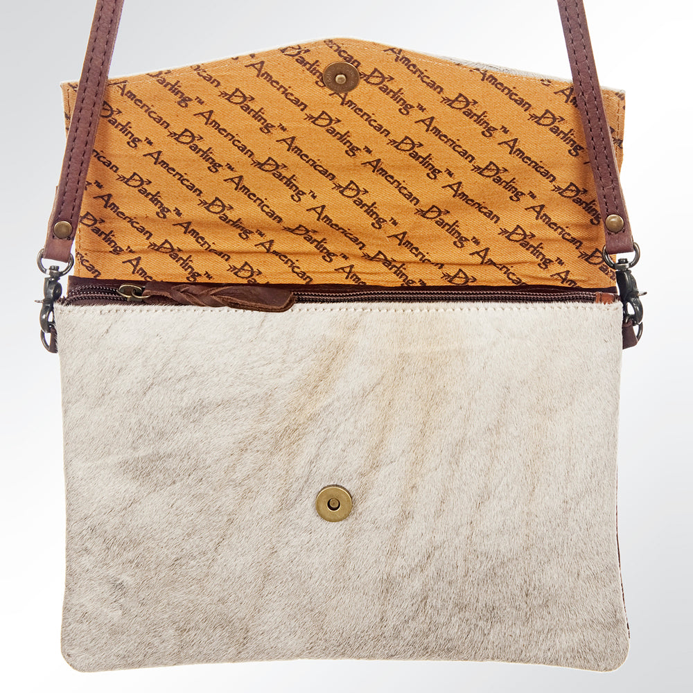 American Darling ADBGS178G Envelope Hair On Genuine Leather Women Bag Western Handbag Purse