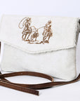 American Darling ADBGS178H Envelope Hair On Genuine Leather Women Bag Western Handbag Purse