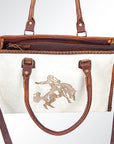 American Darling Briefcase Hair-On Genuine Leather Women Bag Western Handbag Purse
