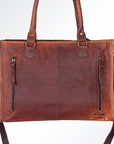 American Darling Briefcase Hair-On Genuine Leather Women Bag Western Handbag Purse