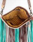 American Darling ADBG647 Large Crossbody Hair-On Genuine Leather Women Bag Western Handbag Purse
