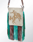 American Darling ADBG647 Large Crossbody Hair-On Genuine Leather Women Bag Western Handbag Purse