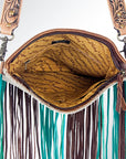 American Darling ADBG648 Large Crossbody Hair-On Genuine Leather Women Bag Western Handbag Purse