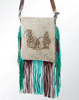 American Darling ADBG648 Large Crossbody Hair-On Genuine Leather Women Bag Western Handbag Purse