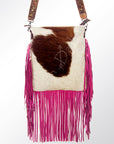 American Darling ADBG730 Large Crossbody Hair-On Genuine Leather Women Bag Western Handbag Purse