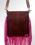 American Darling ADBG730 Large Crossbody Hair-On Genuine Leather Women Bag Western Handbag Purse
