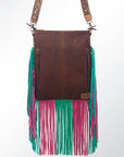 American Darling ADBG731 Large Crossbody Hair-On Genuine Leather Women Bag Western Handbag Purse