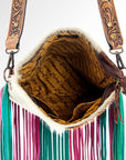 American Darling ADBG731 Large Crossbody Hair-On Genuine Leather Women Bag Western Handbag Purse