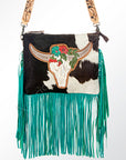 American Darling ADBG657 Crossbody Hair-On Genuine Leather Women Bag Western Handbag Purse